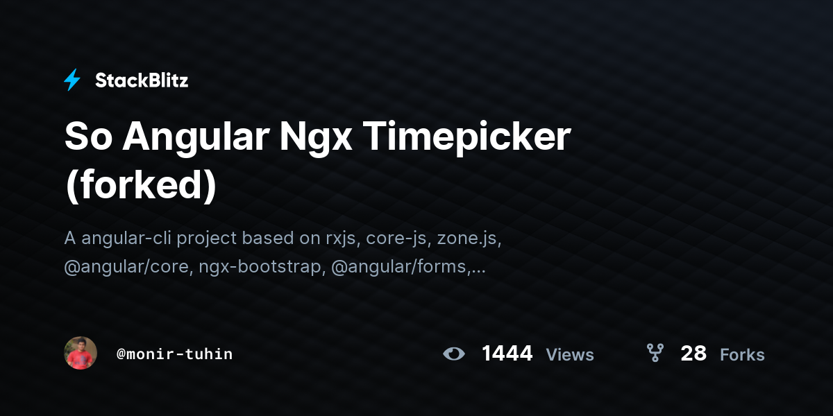 So Angular Ngx Timepicker (forked) - StackBlitz