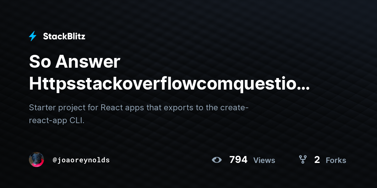So Answer Httpsstackoverflowcomquestions47240386how To Clear - StackBlitz