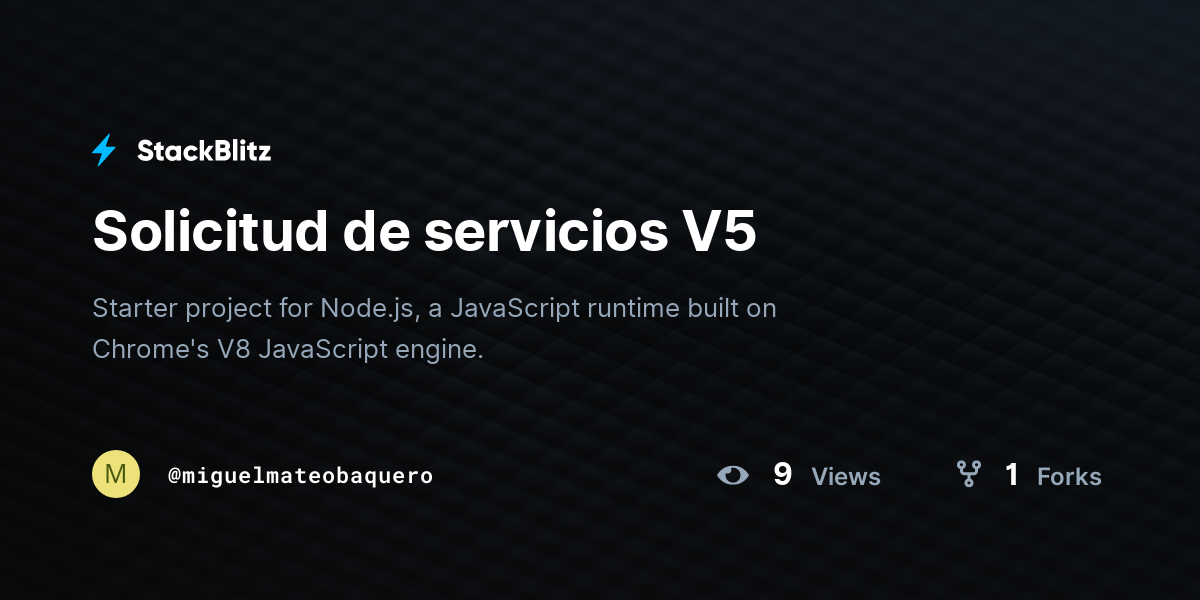 Solicitud de servicios V5 - StackBlitz