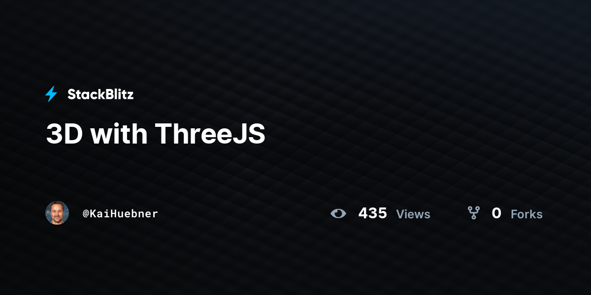 3D with ThreeJS - StackBlitz
