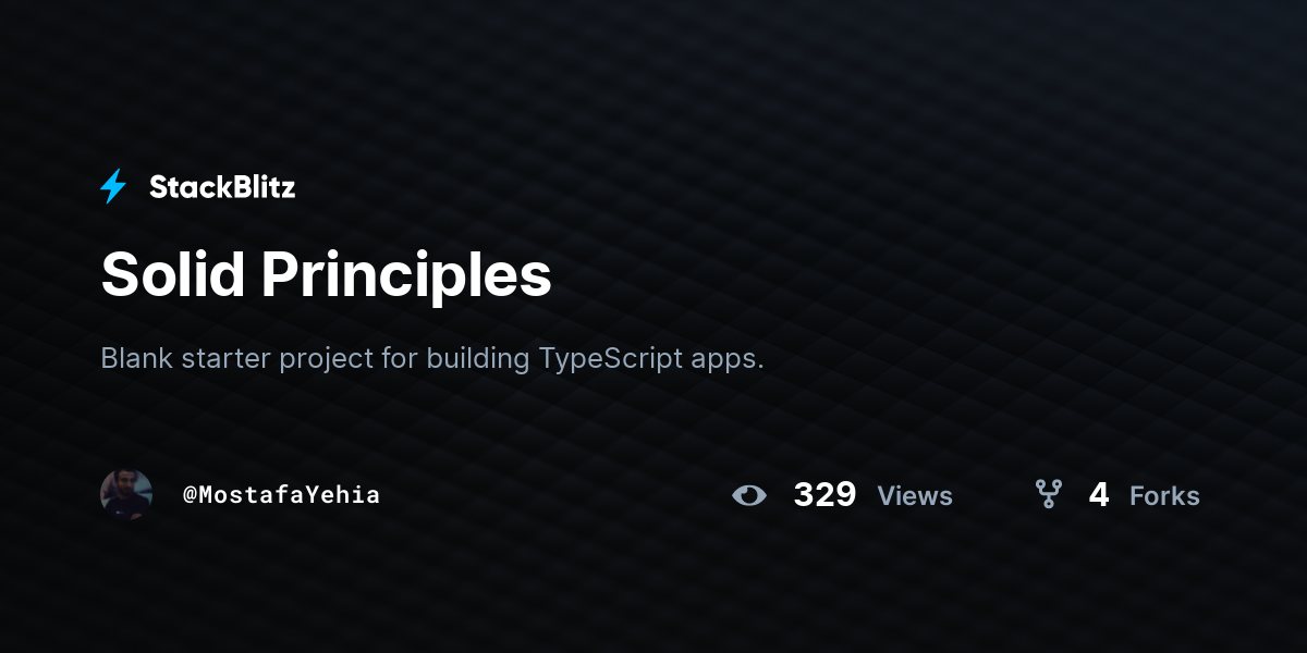 Solid Principles - StackBlitz