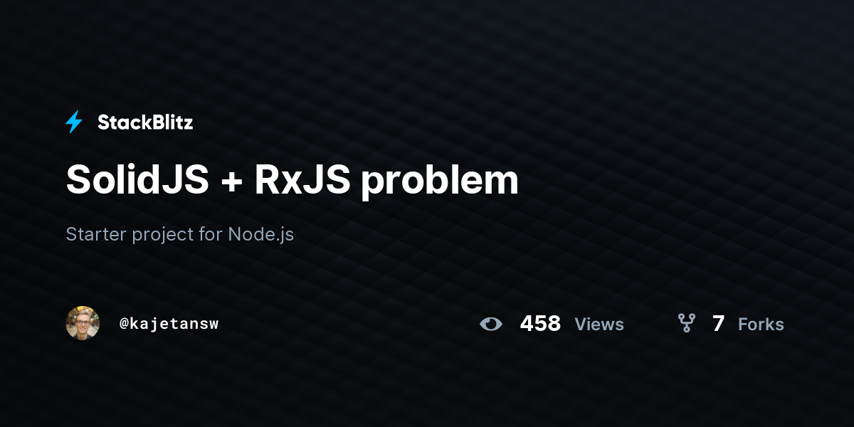 SolidJS + RxJS problem - StackBlitz