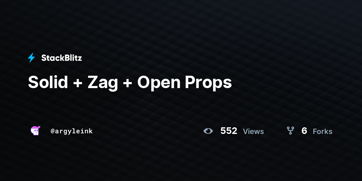 Solid + Zag + Open Props - StackBlitz
