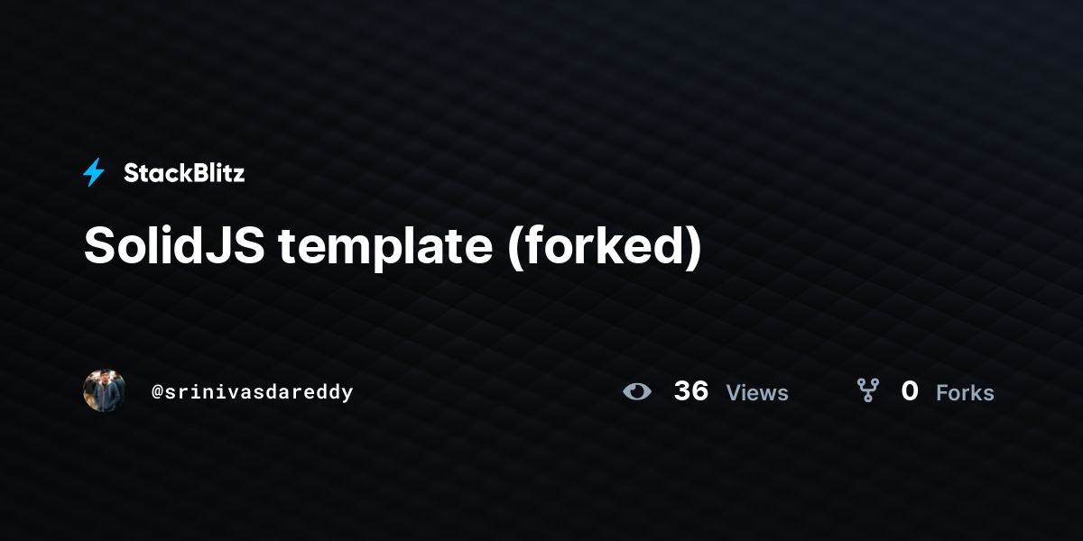SolidJS template (forked) - StackBlitz