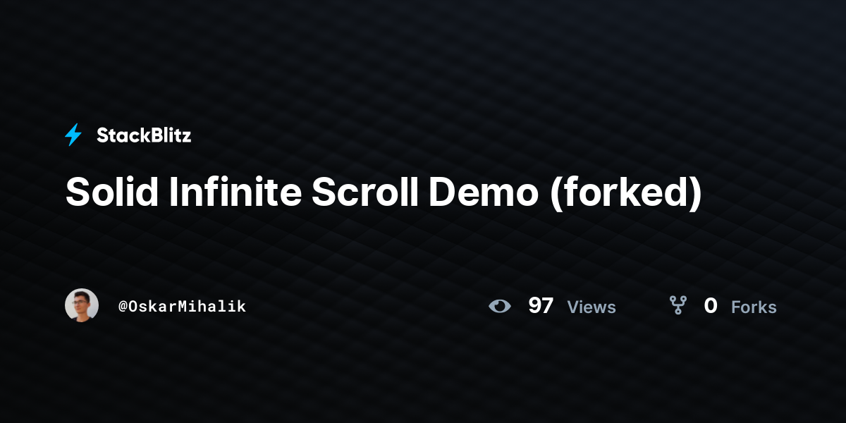 Solid Infinite Scroll Demo (forked) - StackBlitz