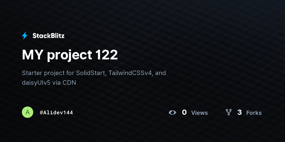 MY project 122 - StackBlitz