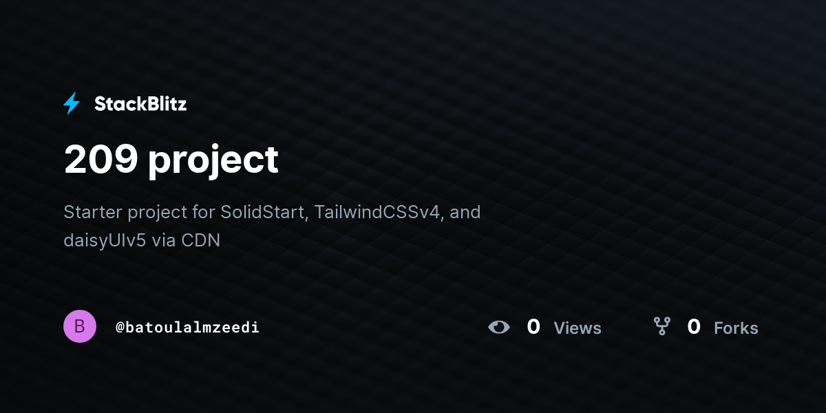 209 project - StackBlitz