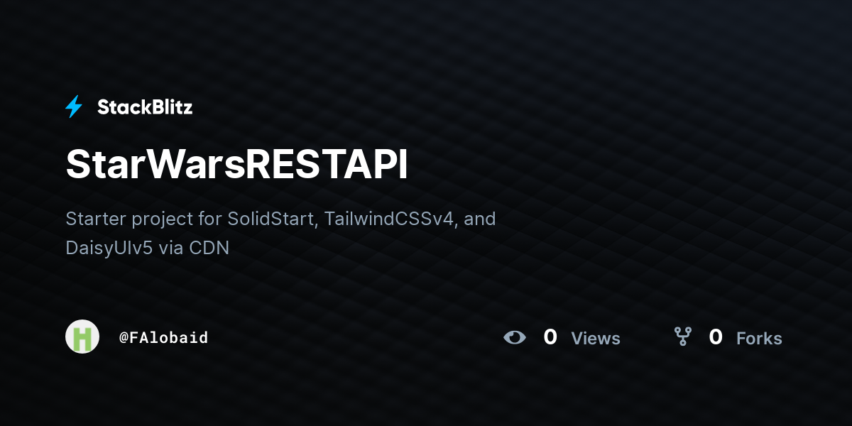 StarWarsRESTAPI - StackBlitz