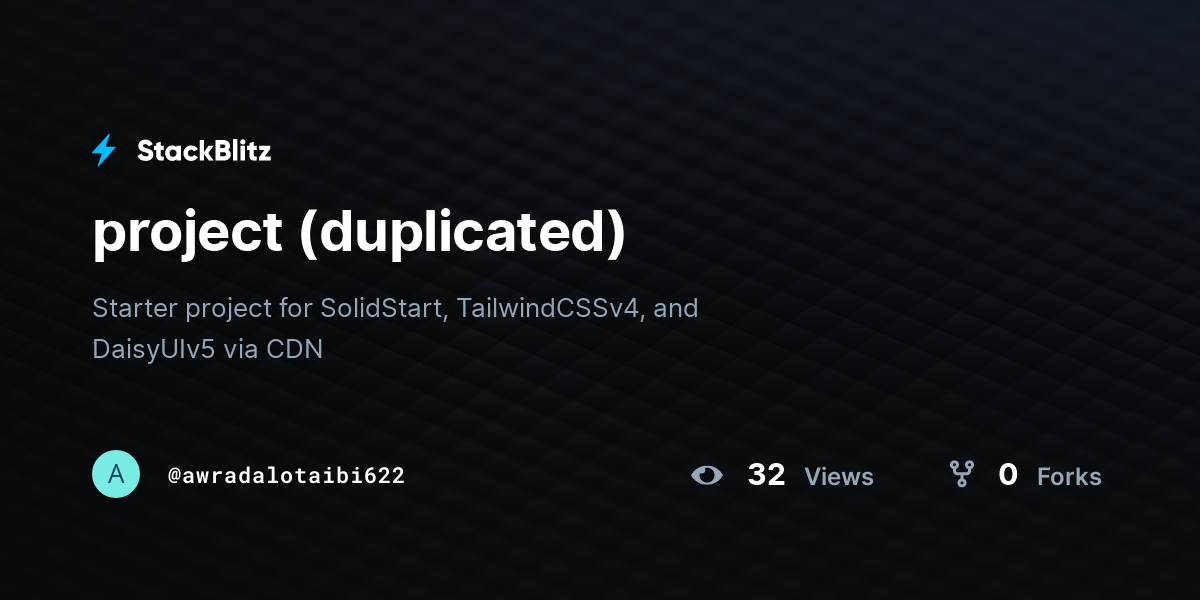 project (duplicated) - StackBlitz