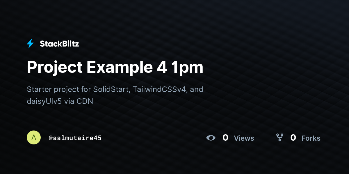 Project Example 4 1pm - StackBlitz