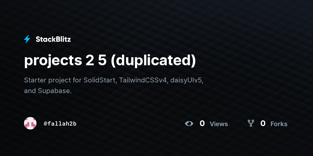 projects 2 5 (duplicated) - StackBlitz