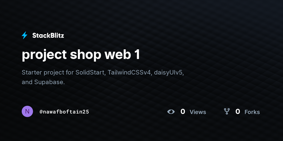 project shop web 1 - StackBlitz