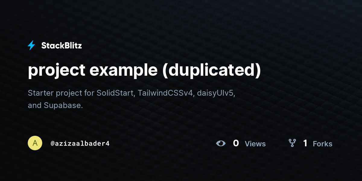 project example (duplicated) - StackBlitz