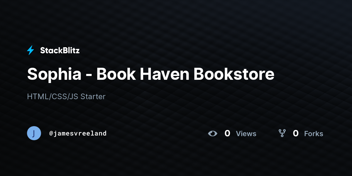 Sophia - Book Haven Bookstore - StackBlitz