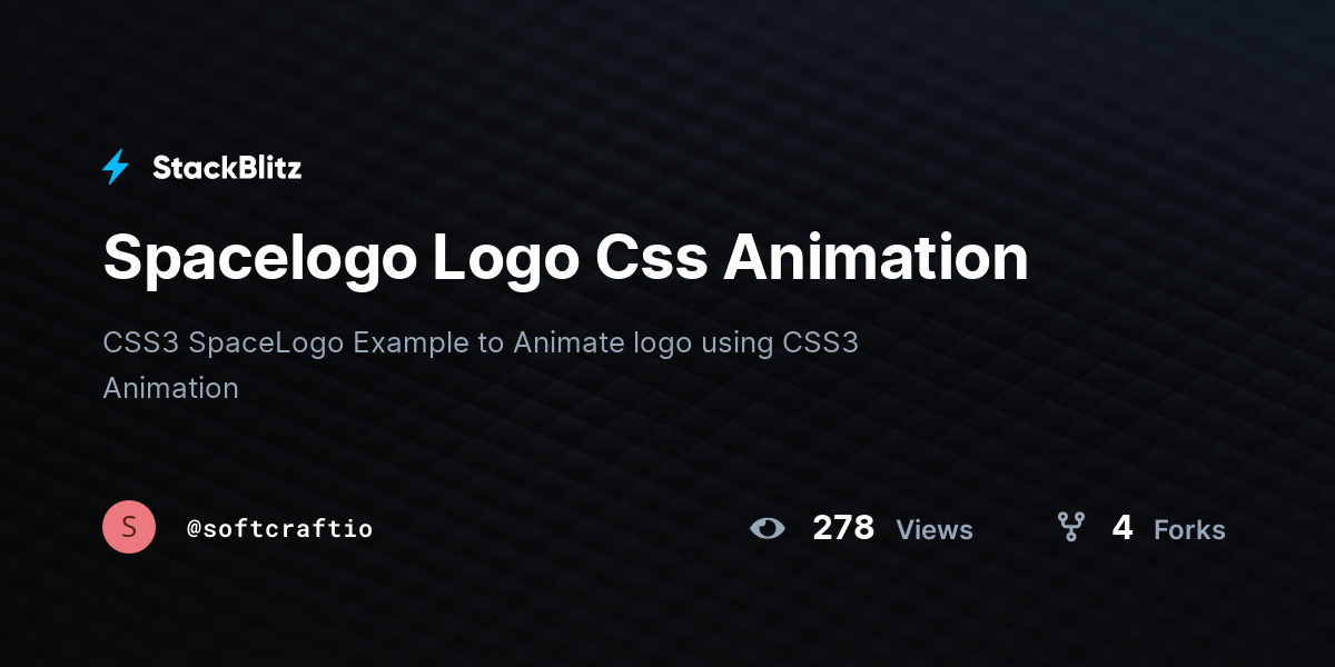 Spacelogo Logo Css Animation - StackBlitz