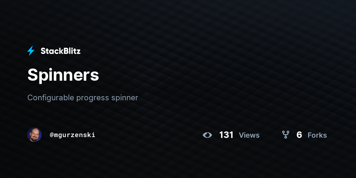 Spinners - StackBlitz