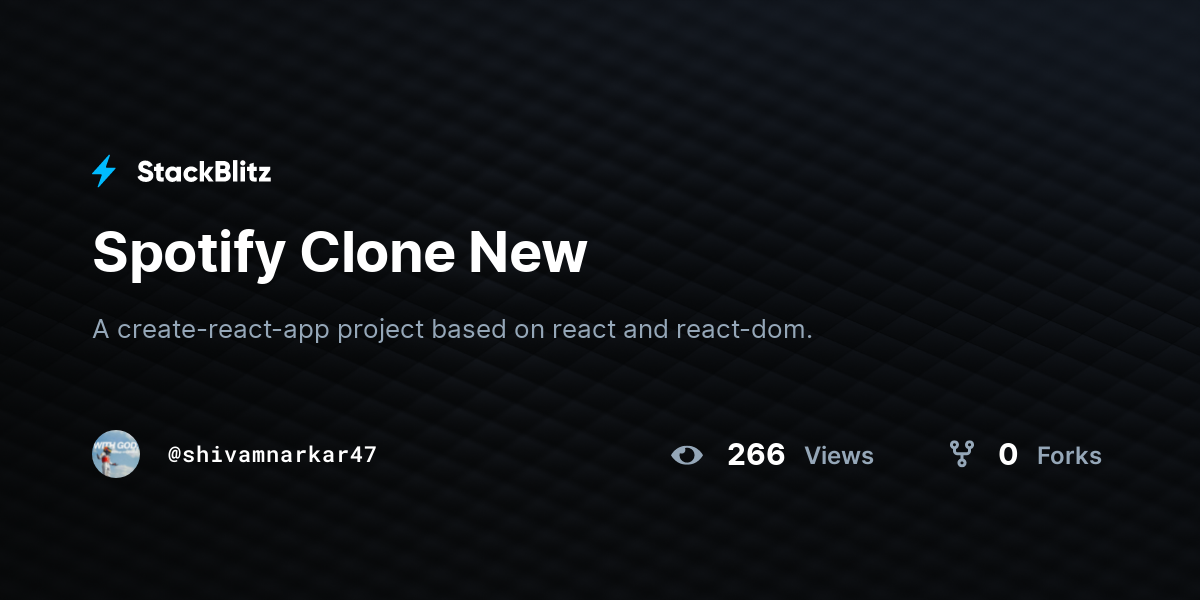 Spotify Clone New - StackBlitz