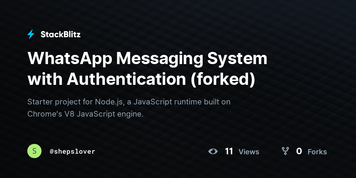 WhatsApp Messaging System with Authentication (forked) - StackBlitz