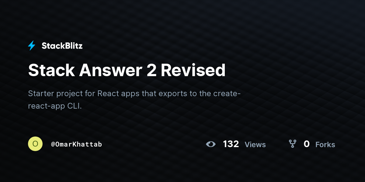 Stack Answer 2 Revised - StackBlitz