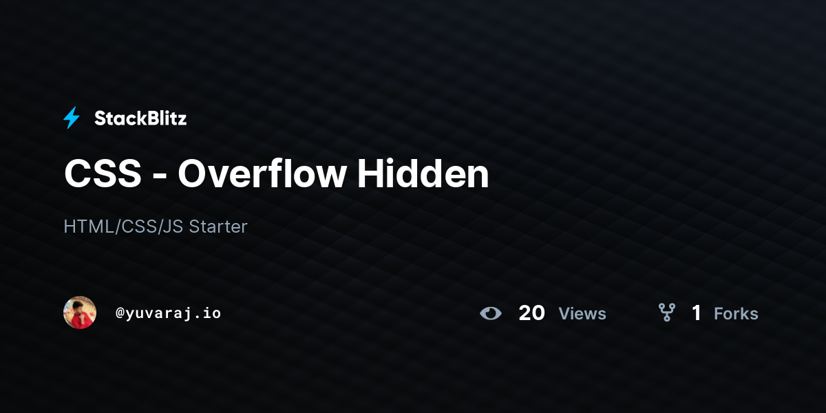 CSS - Overflow Hidden - StackBlitz