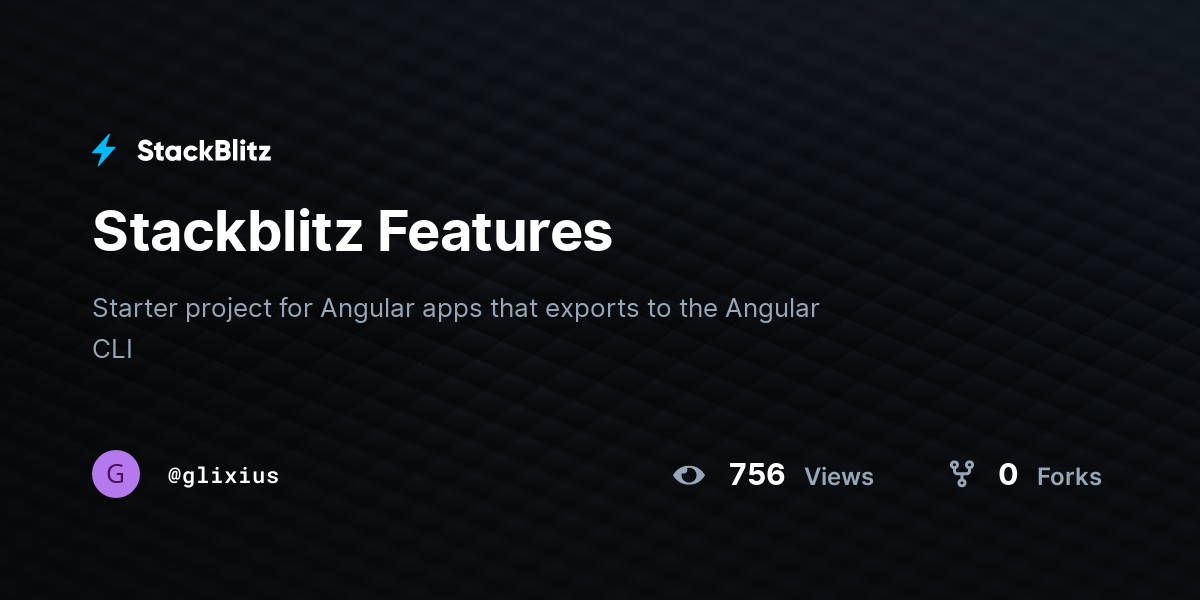 Stackblitz Features - StackBlitz