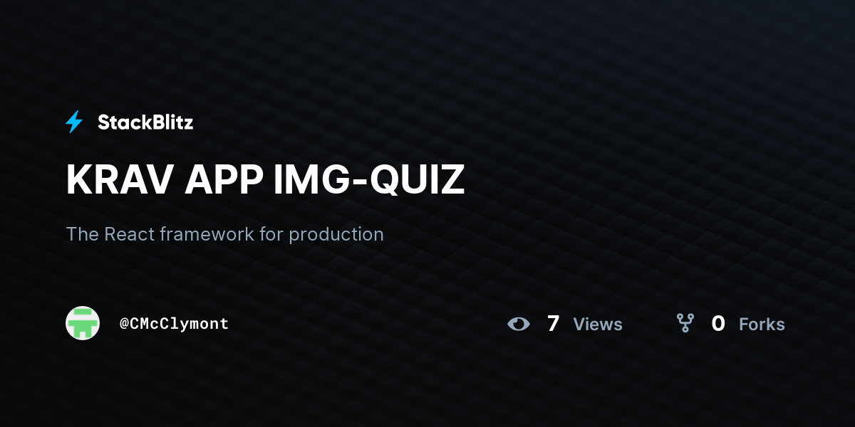 KRAV APP IMG-QUIZ - StackBlitz