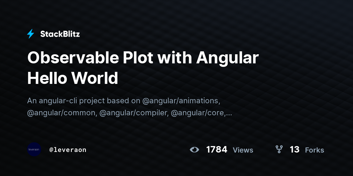 Observable Plot with Angular Hello World - StackBlitz