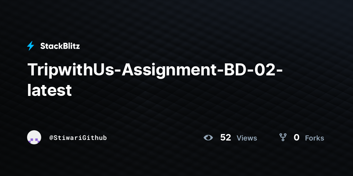 TripwithUs-Assignment-BD-02-latest - StackBlitz