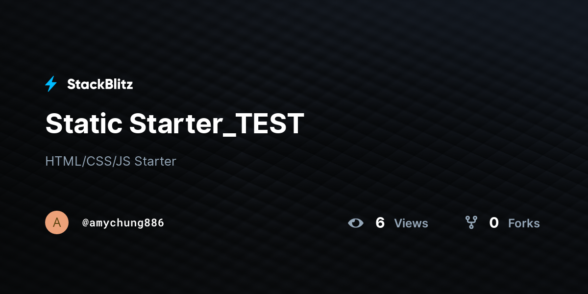 Static Starter_TEST - StackBlitz