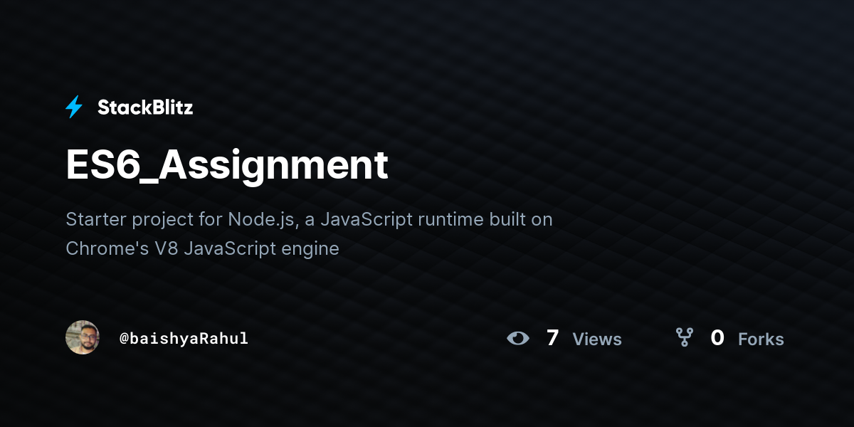 ES6_Assignment - StackBlitz