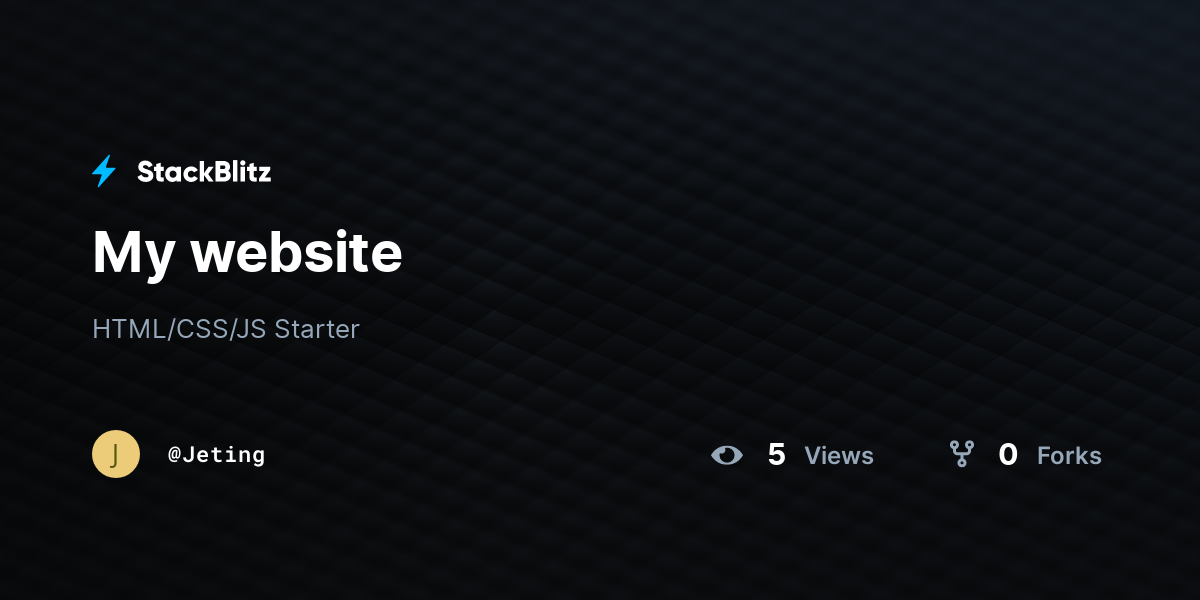 My website - StackBlitz