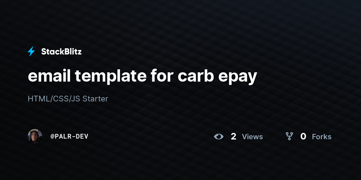 email template for carb epay - StackBlitz