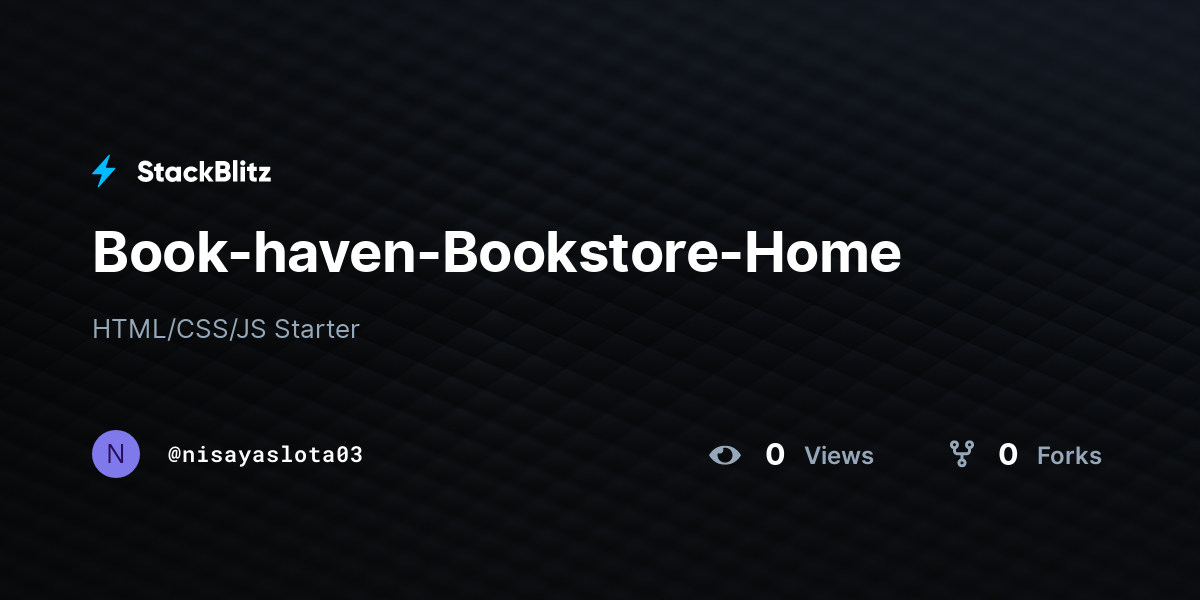 Book-haven-Bookstore-Home - StackBlitz