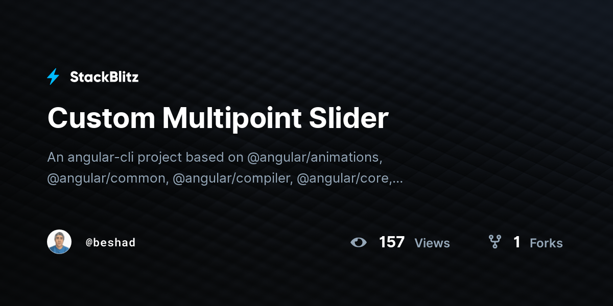 Custom Multipoint Slider - StackBlitz