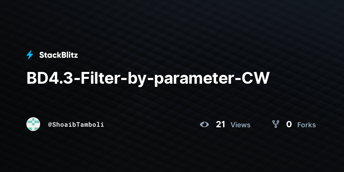 BD4.3-Filter-by-parameter-CW - StackBlitz