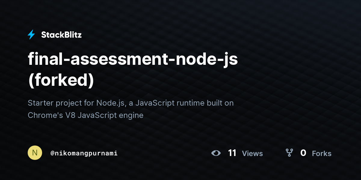 final-assessment-node-js (forked) - StackBlitz