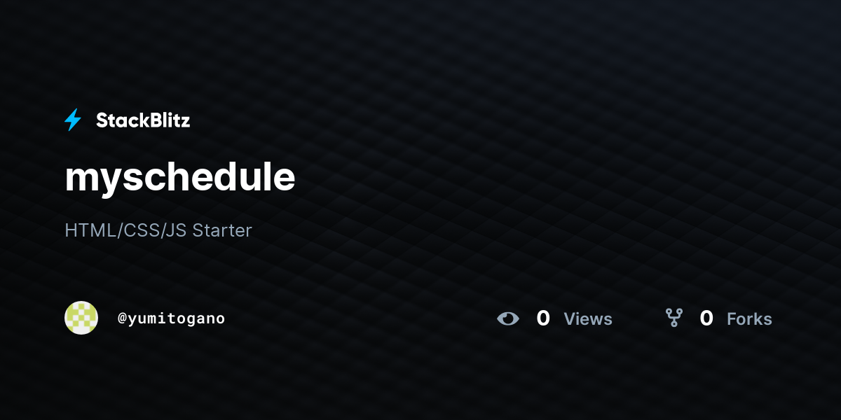 myschedule - StackBlitz