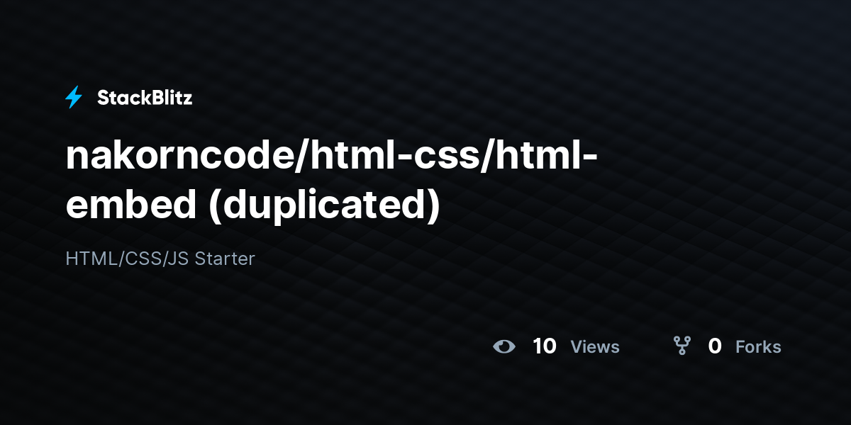 nakorncode/html-css/html-embed (duplicated) - StackBlitz
