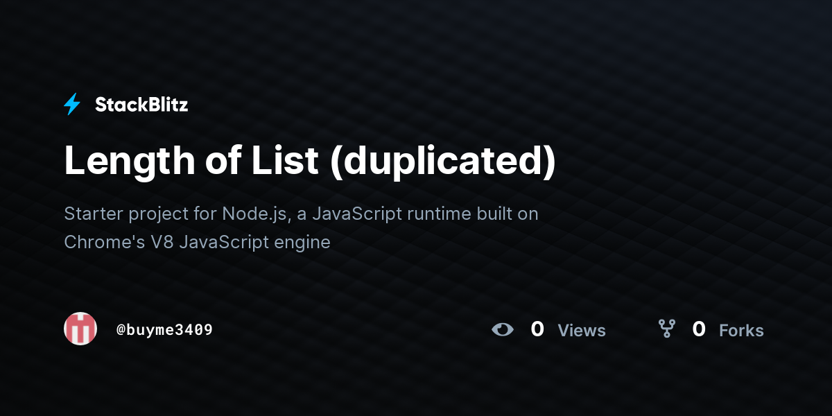 Length of List (duplicated) - StackBlitz