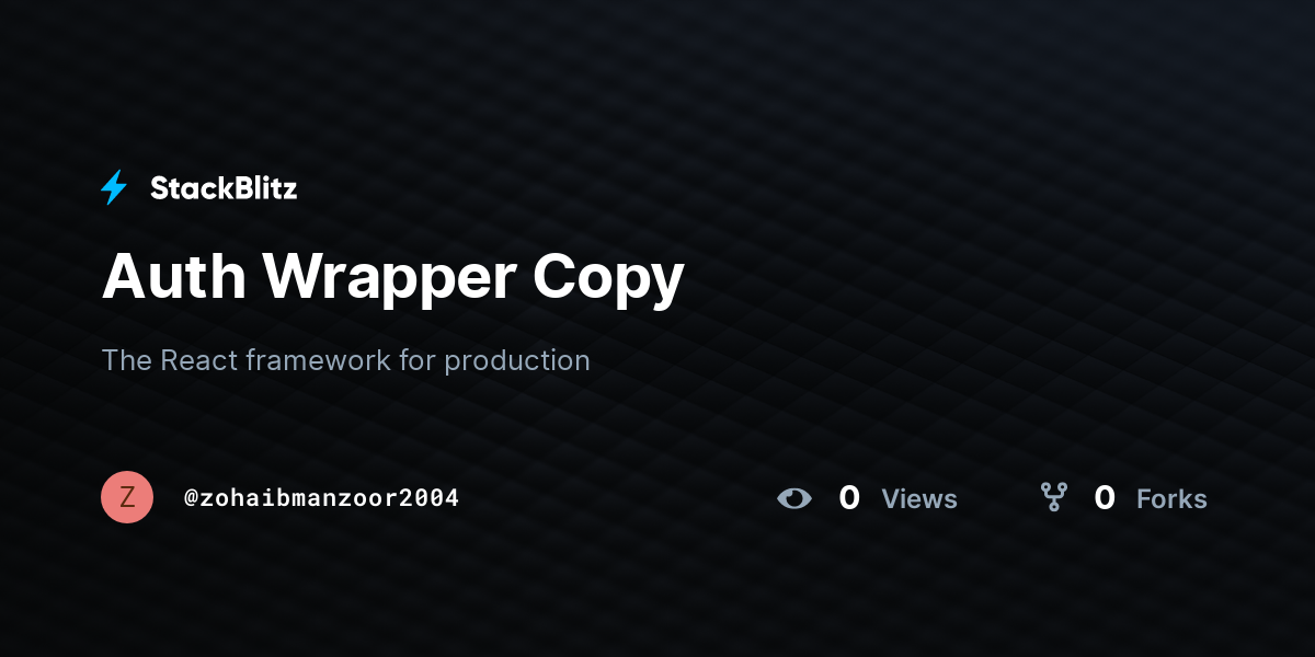 Auth Wrapper Copy - StackBlitz