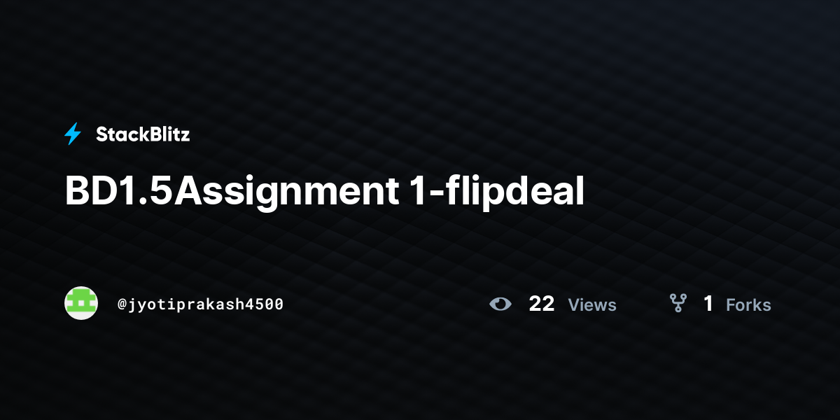BD1.5Assignment 1-flipdeal - StackBlitz