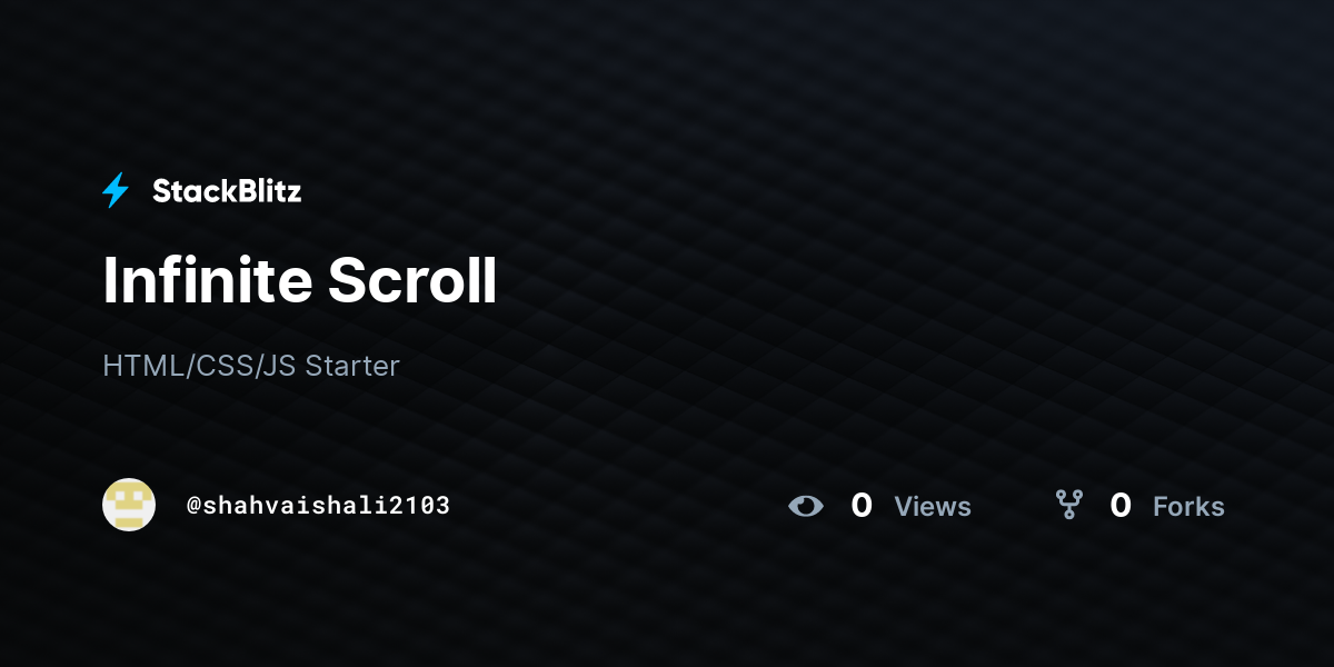 Infinite Scroll - StackBlitz