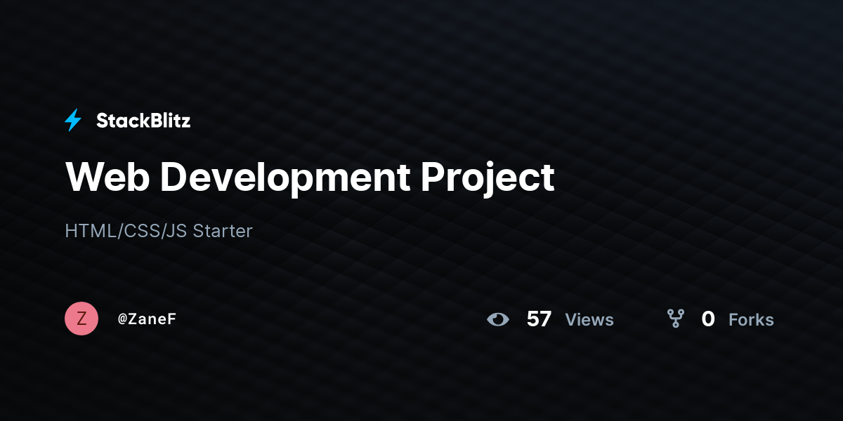 Web Development Project - StackBlitz