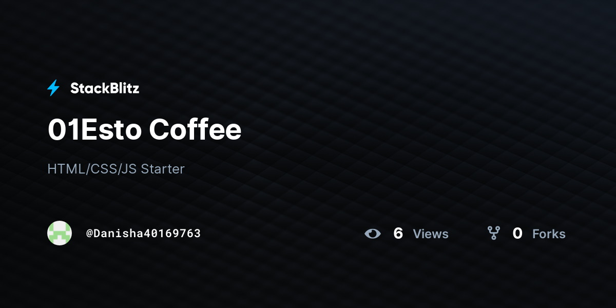 01Esto Coffee - StackBlitz