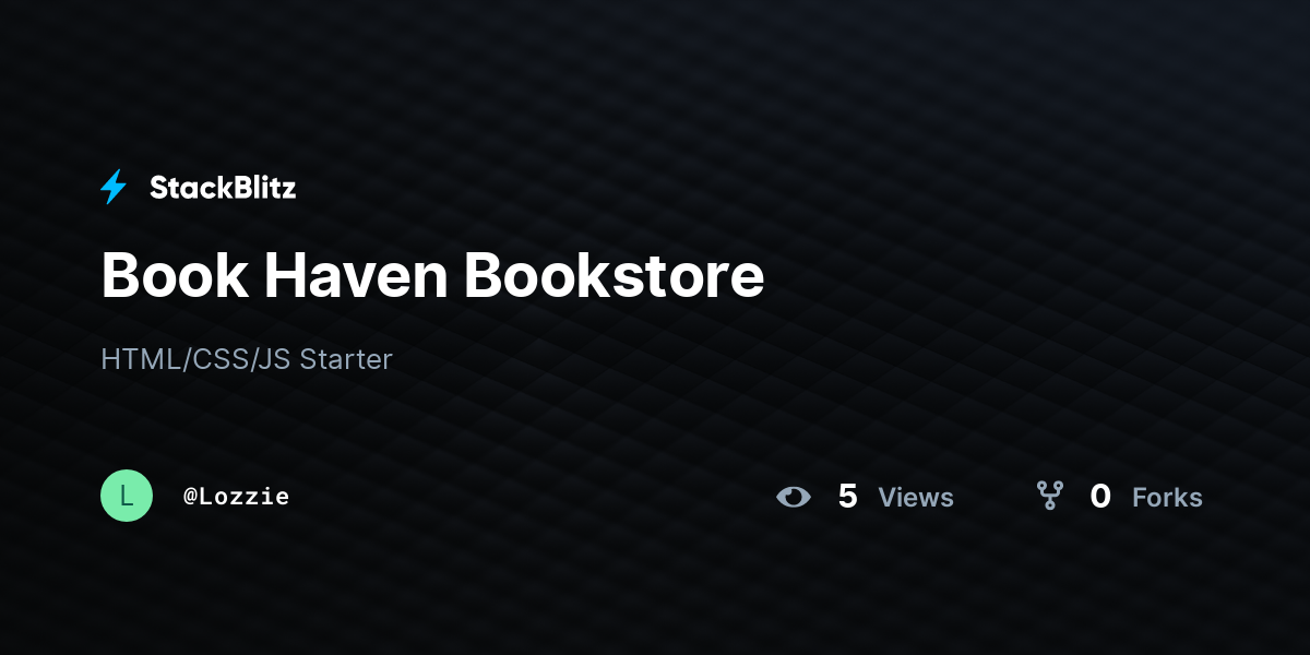 Book Haven Bookstore - StackBlitz