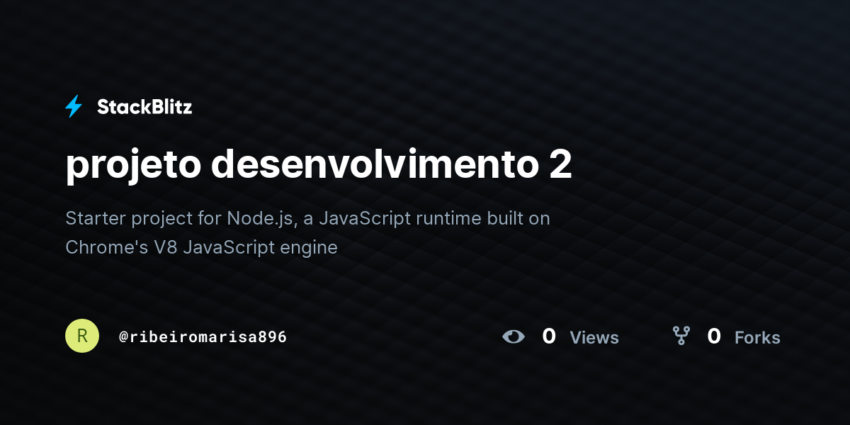 projeto desenvolvimento 2 - StackBlitz