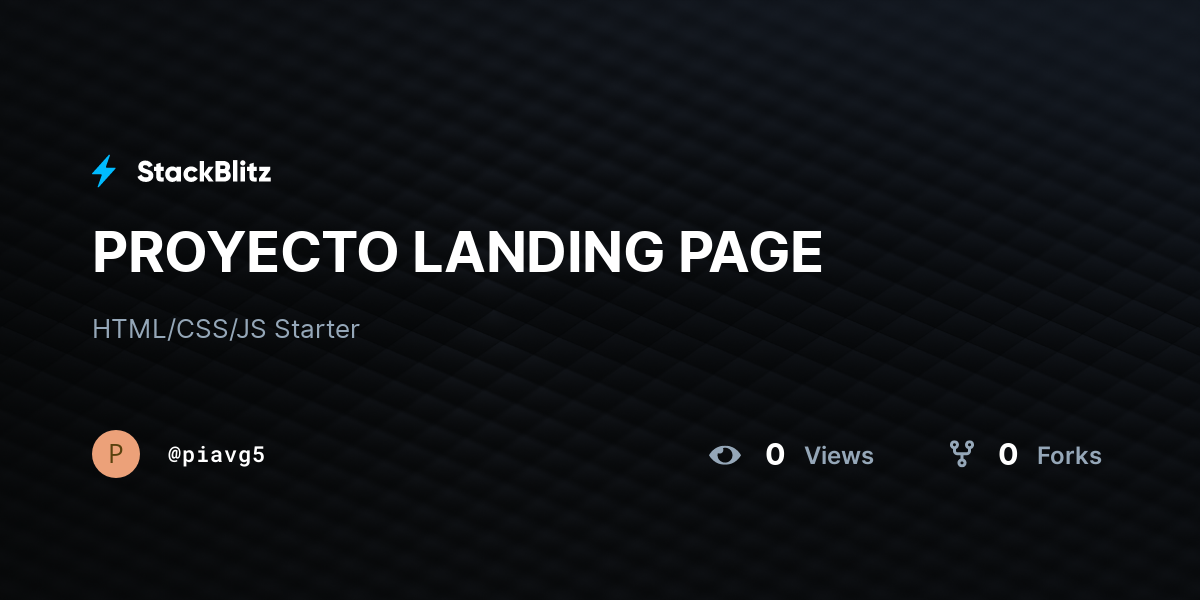 PROYECTO LANDING PAGE - StackBlitz
