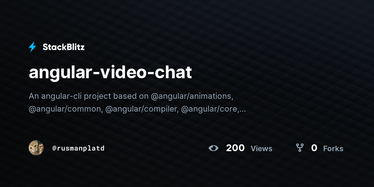 angular-video-chat - StackBlitz