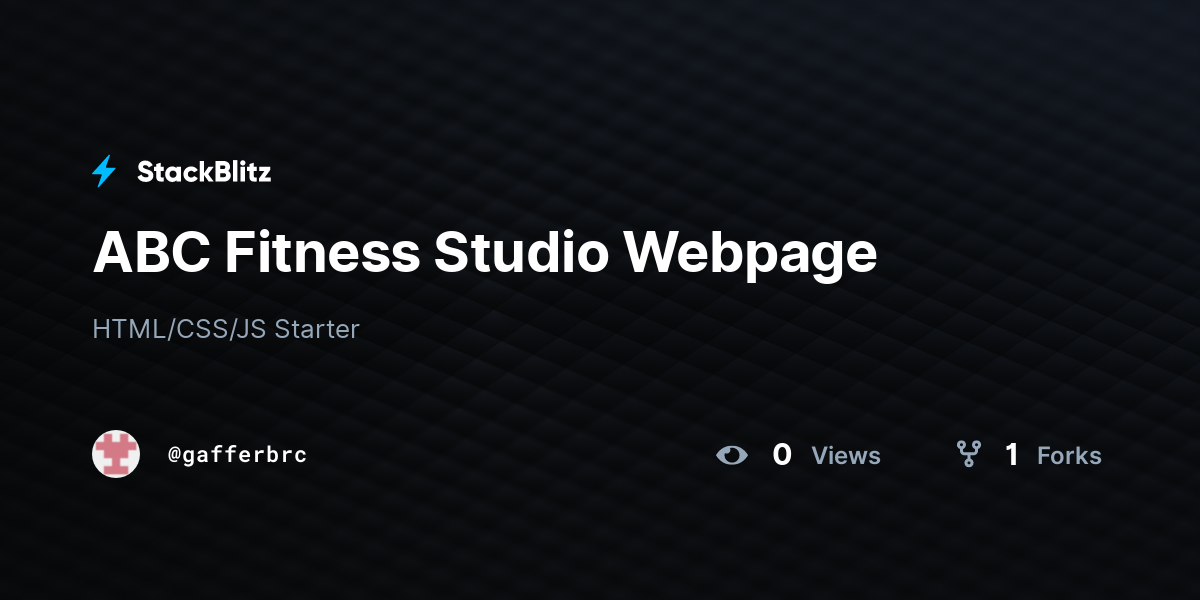 ABC Fitness Studio Webpage - StackBlitz