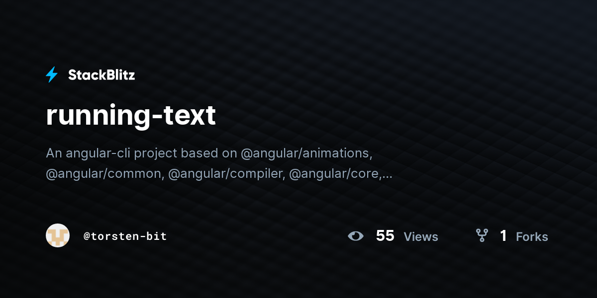 running-text - StackBlitz